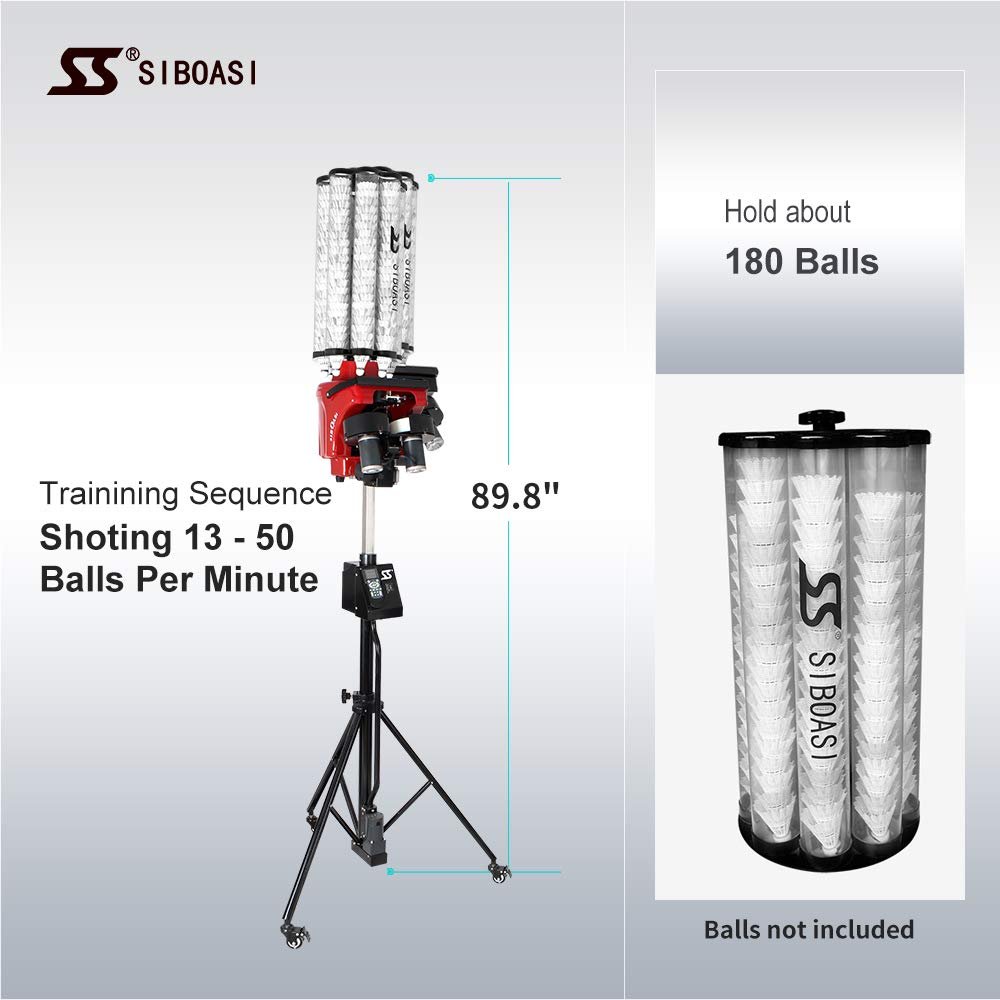 S4025 SIBOASI Professional Badminton Training Equipment Automatic Badminton Training Machine Robot