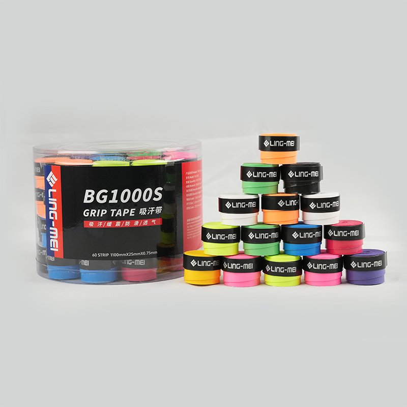 Wholesale Double Colorful Badminton Overgrip PU Material Anti Slip 1.1M Tennis Grip Band