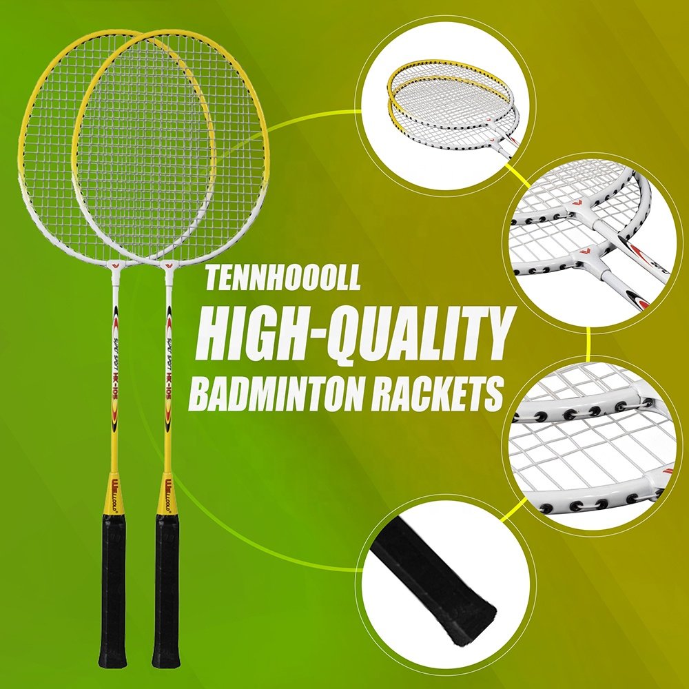 Wellcold adult use badminton racket with shuttlecock