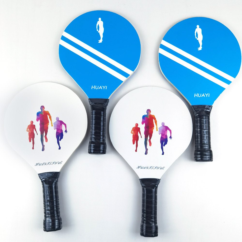uv printing wooden racket shuttlecock/beach ball/board badminton racket battledore paddle racket