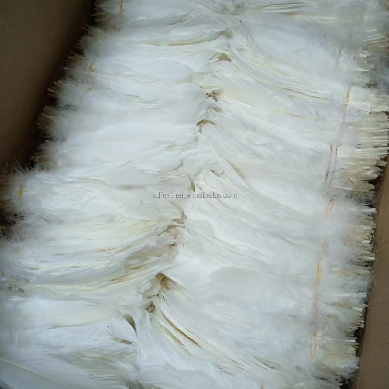 wholesale 6-8" /15-20cm washed white goose feathers for carnival crafts making badminton shuttlecocks