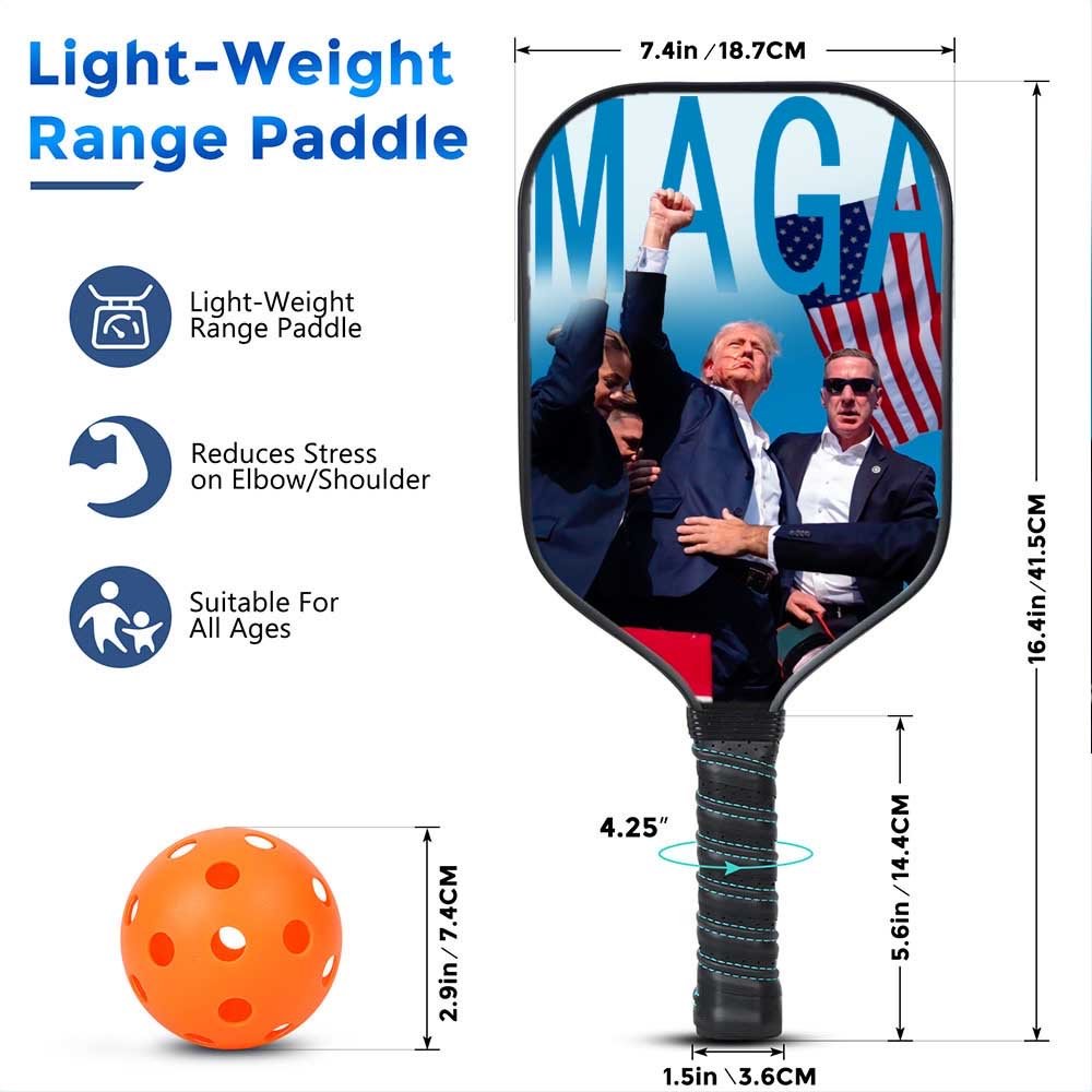 Usapa Approved 100% Fiberglass Pickleball Racket Honey Finish for Cricket