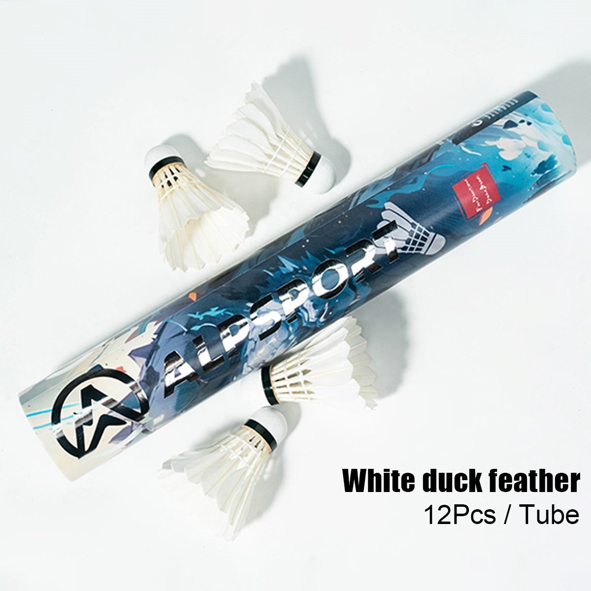 SSS-04 Duck Feather Badminton Shuttlecock 12pcs/Tube High Speed 77 Stable for Outdoor Indoor Sport Training