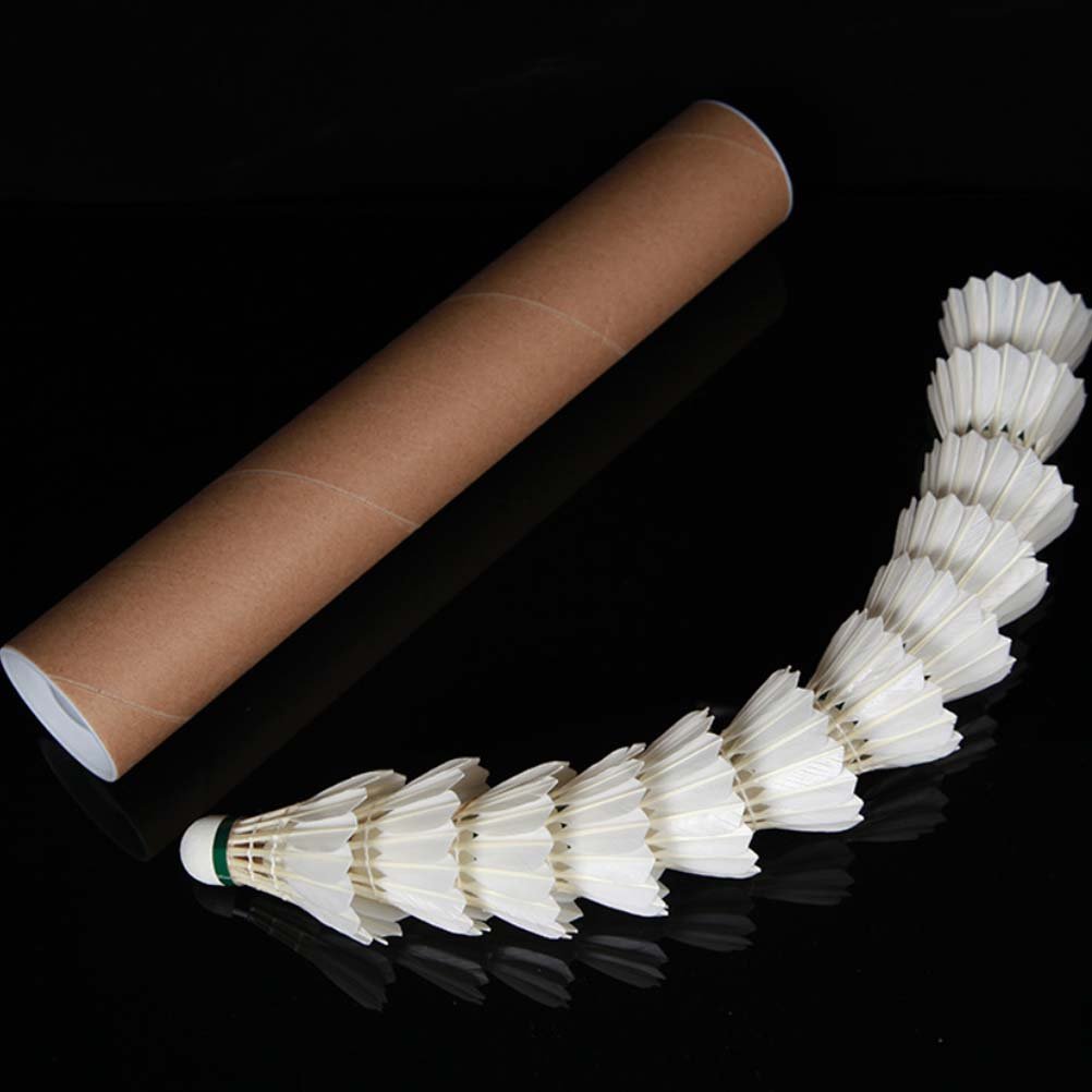 Goose Feather Badminton shuttlecock Bronze Super Durable Class Goose Feather Shuttlecocks for Club Competition 12pcs
