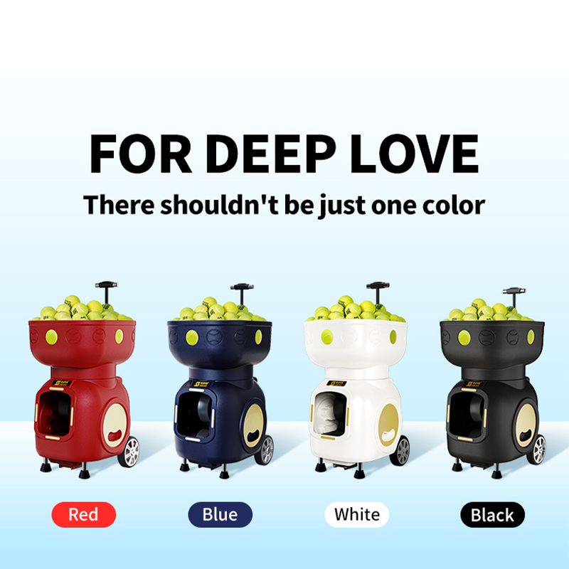 China Factory Siboasi 2024 New T5 Automatic Portable Tennis Ball Training Shuttlecock Shooting Tools Machine With Battery