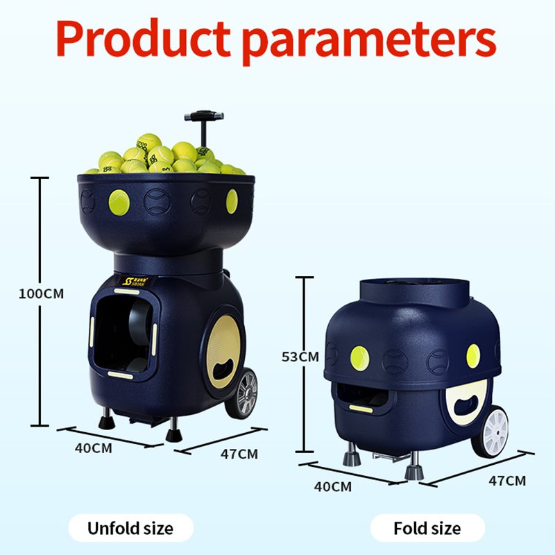 China Factory Siboasi 2024 New T5 Automatic Portable Tennis Ball Training Shuttlecock Shooting Tools Machine With Battery