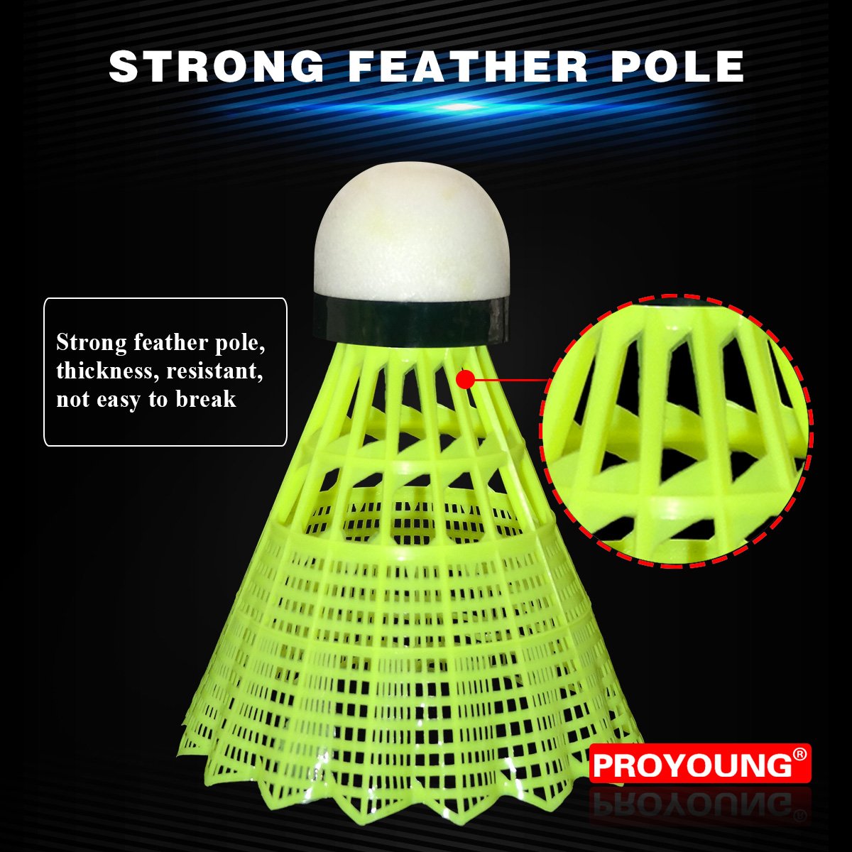 Durable nylon badminton shuttlecock Badminton Nylon Shuttlecock