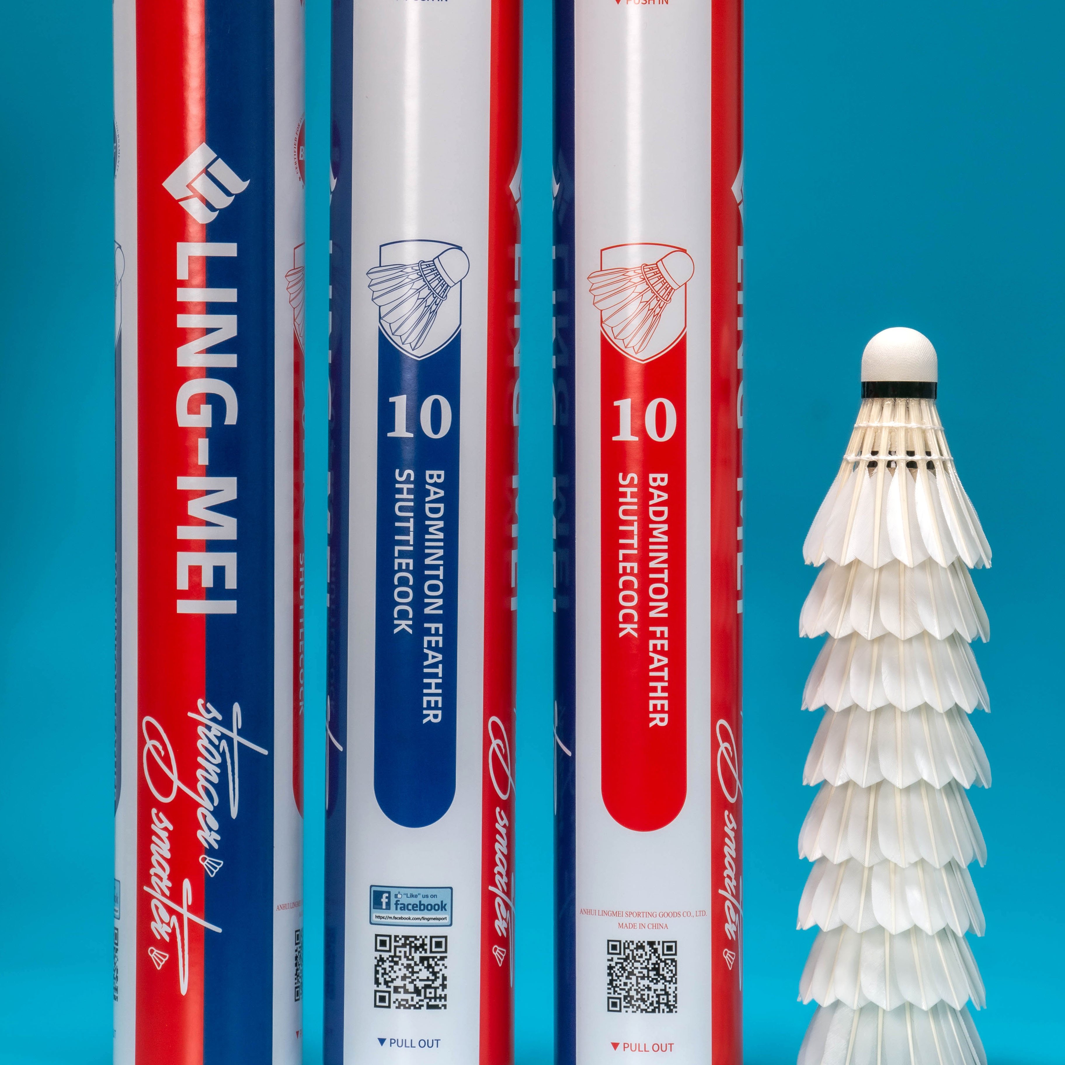Class A Goose Feather Badminton Shuttles For Training Lingmei 10
