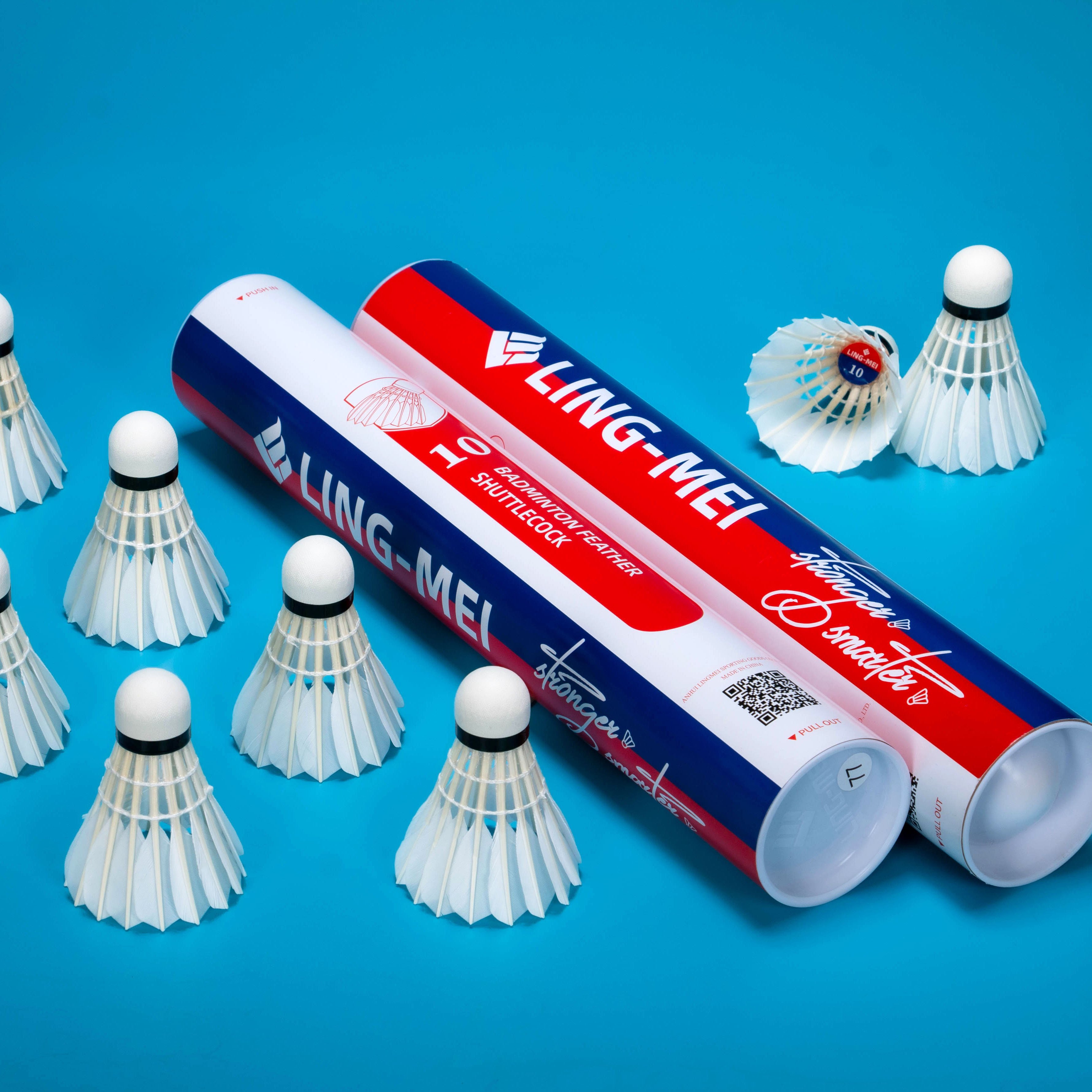 Class A Goose Feather Badminton Shuttles For Training Lingmei 10