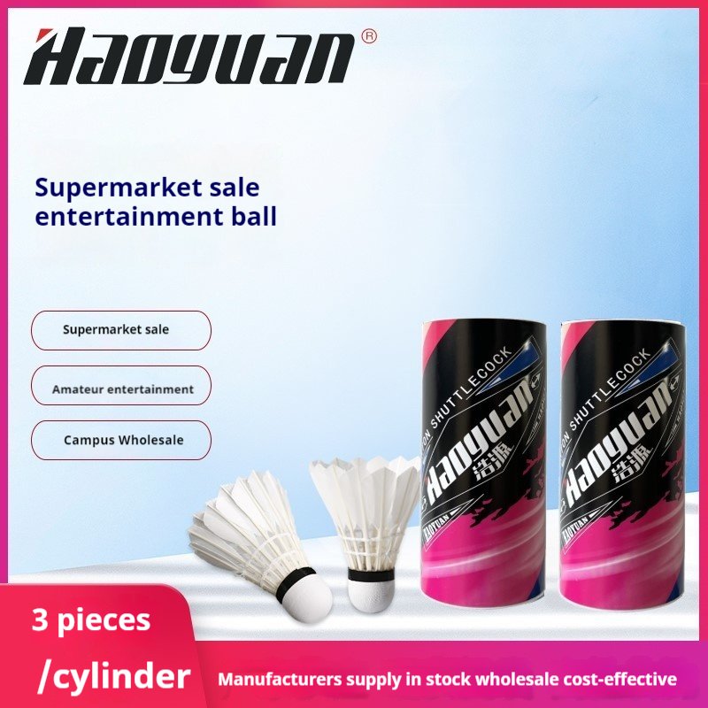 High-Durability Badminton Shuttlecock Custom Logo Pro Model for International Tournaments Made with Goose Feathers Three pack