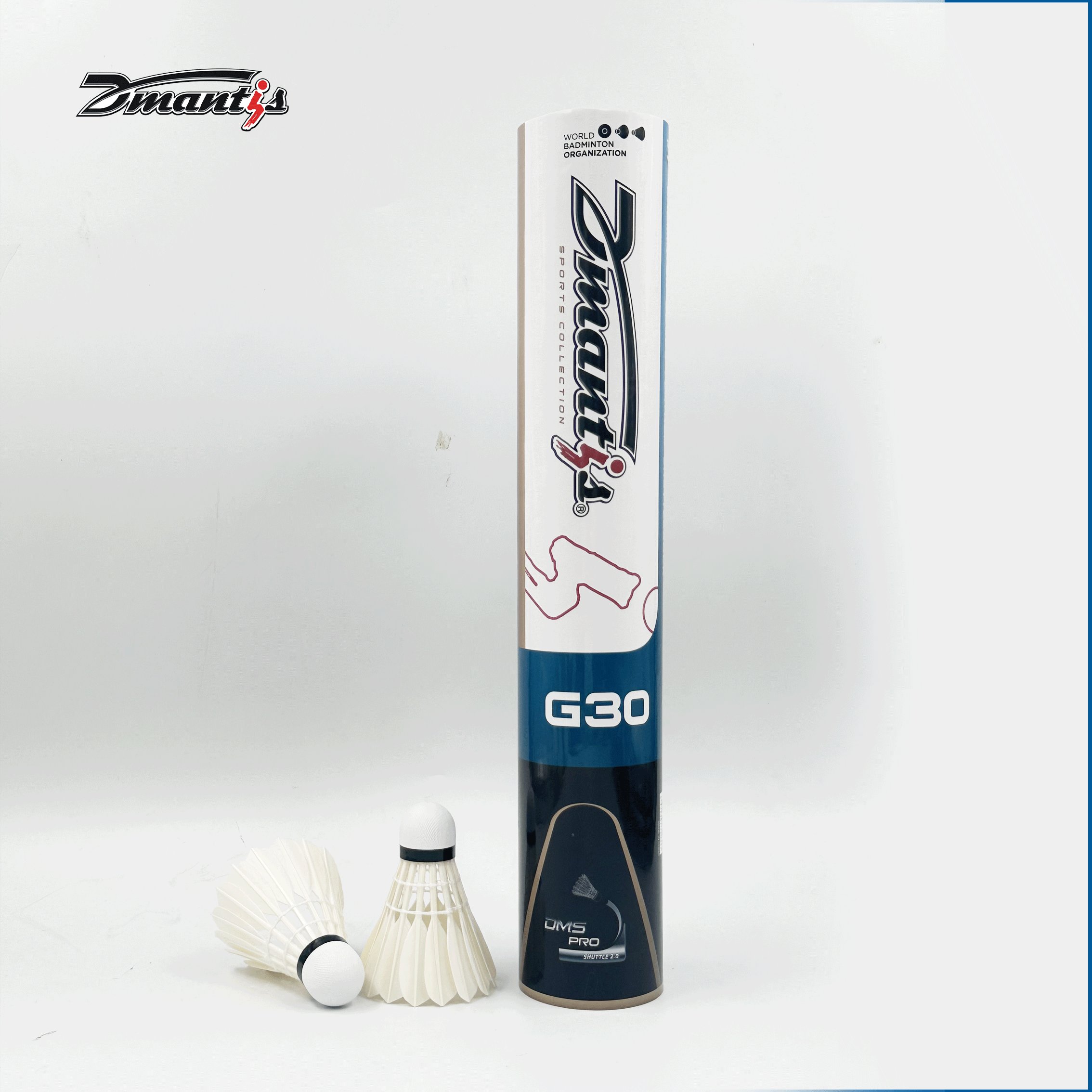 Dmantis Durable Goose Feather Badminton Shuttlecock PU Fiber 2-Layer Cork High quality Goose Feather Shuttlecock