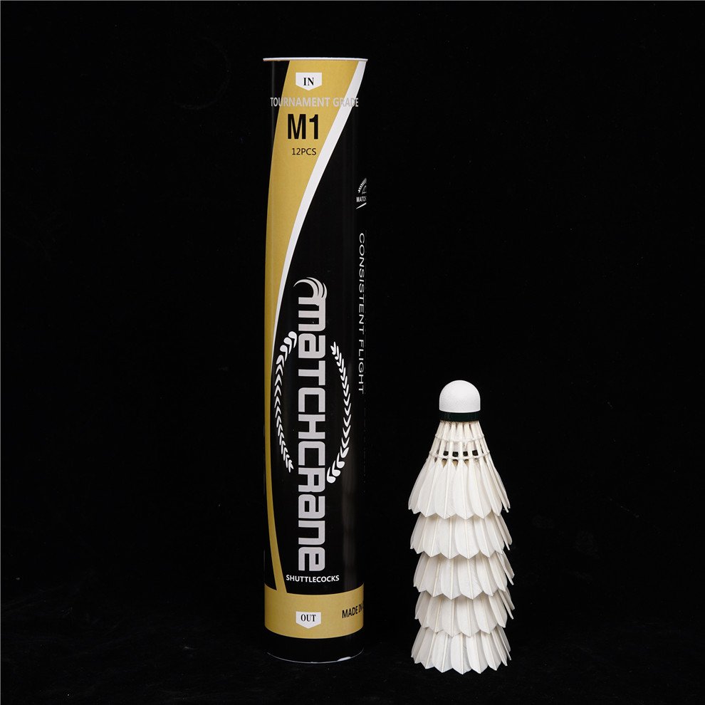 Bwf Approved Match Crane M1 Badminton Shuttlecock Goose Feather Factory Price