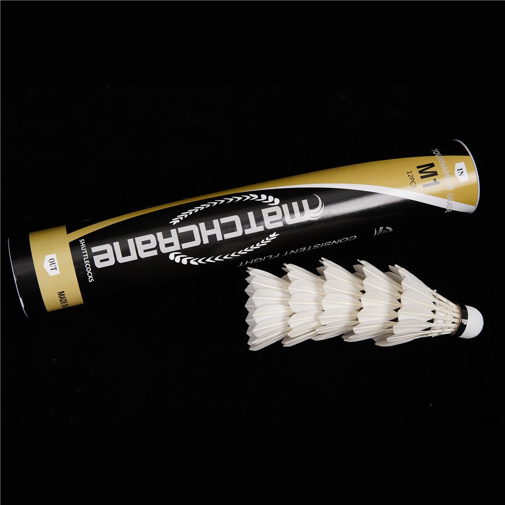 Bwf Approved Match Crane M1 Badminton Shuttlecock Goose Feather Factory Price