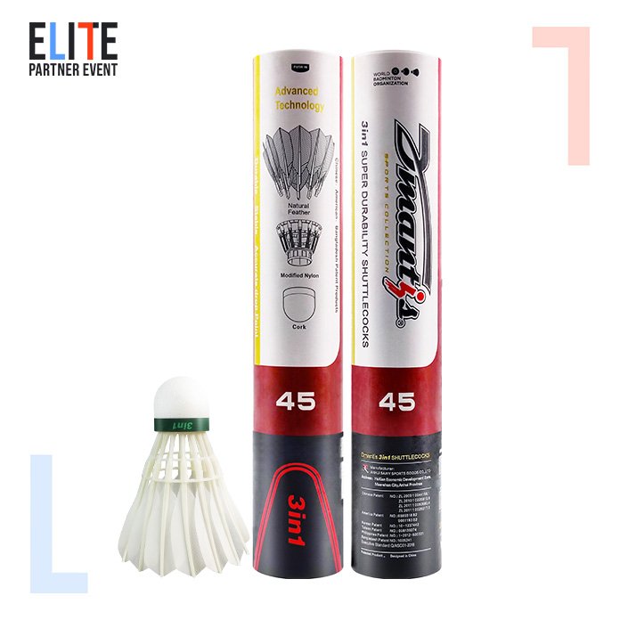 Dmantis Brand Popular Factory In-stock 3in1 Hybrid Shuttlecock Feather Badminton Shuttlecock D45