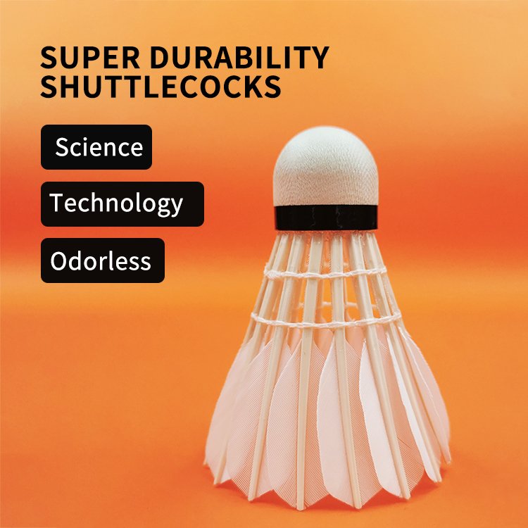12 Pcs Goose Feather or Duck Feather Badminton Shuttlecocks for Outdoor/Indoor Sports Activities with Great Durability Stability