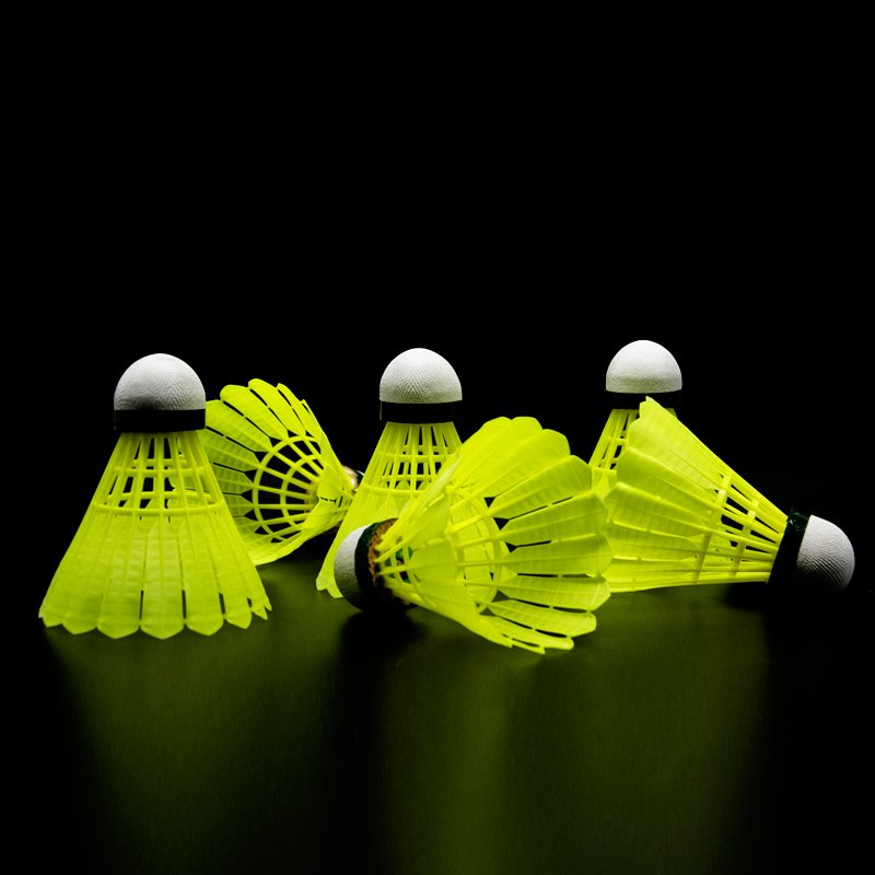 Nylon Yellow Badminton Durable Shuttlecocks 6 pcs per tube Full Natural Durable