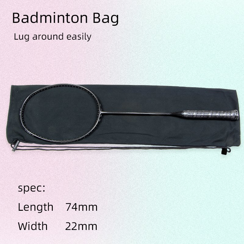 Flannel Drawstring Shrink Protective Badminton Bag Flannelette bag