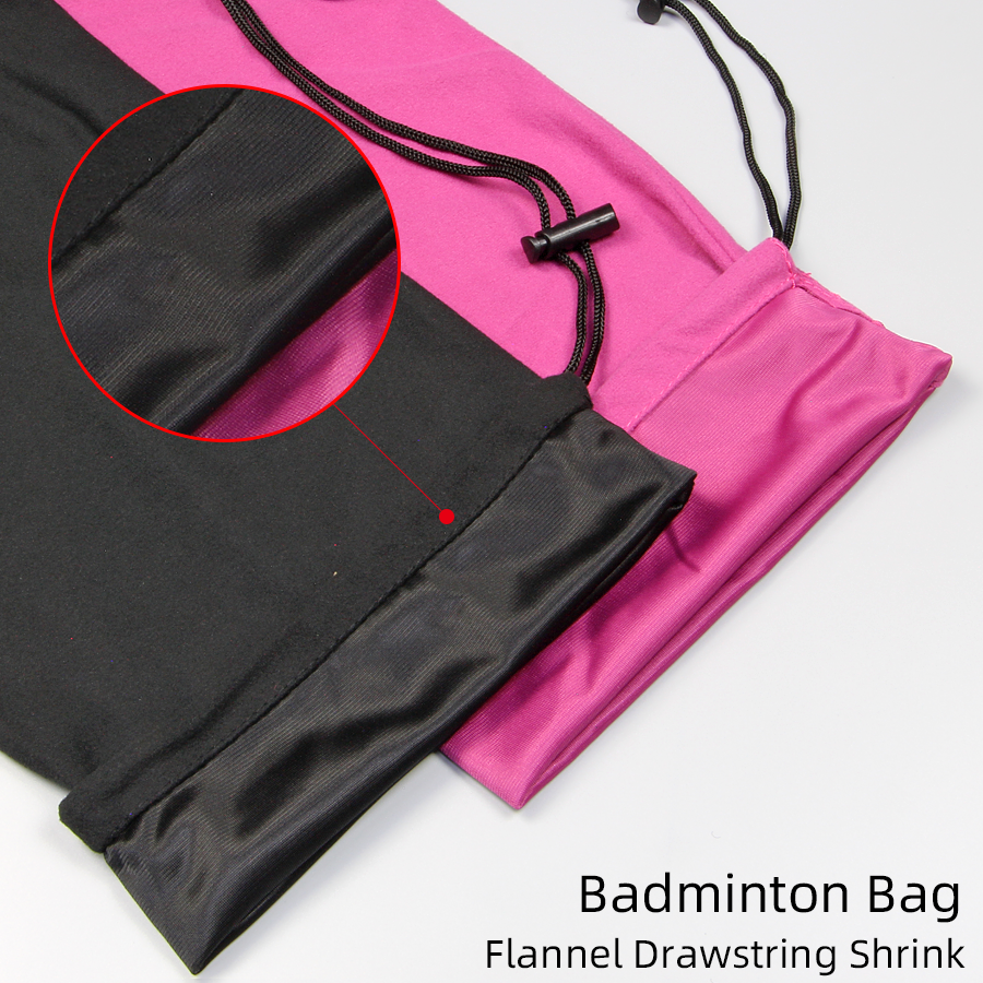 Flannel Drawstring Shrink Protective Badminton Bag Flannelette bag