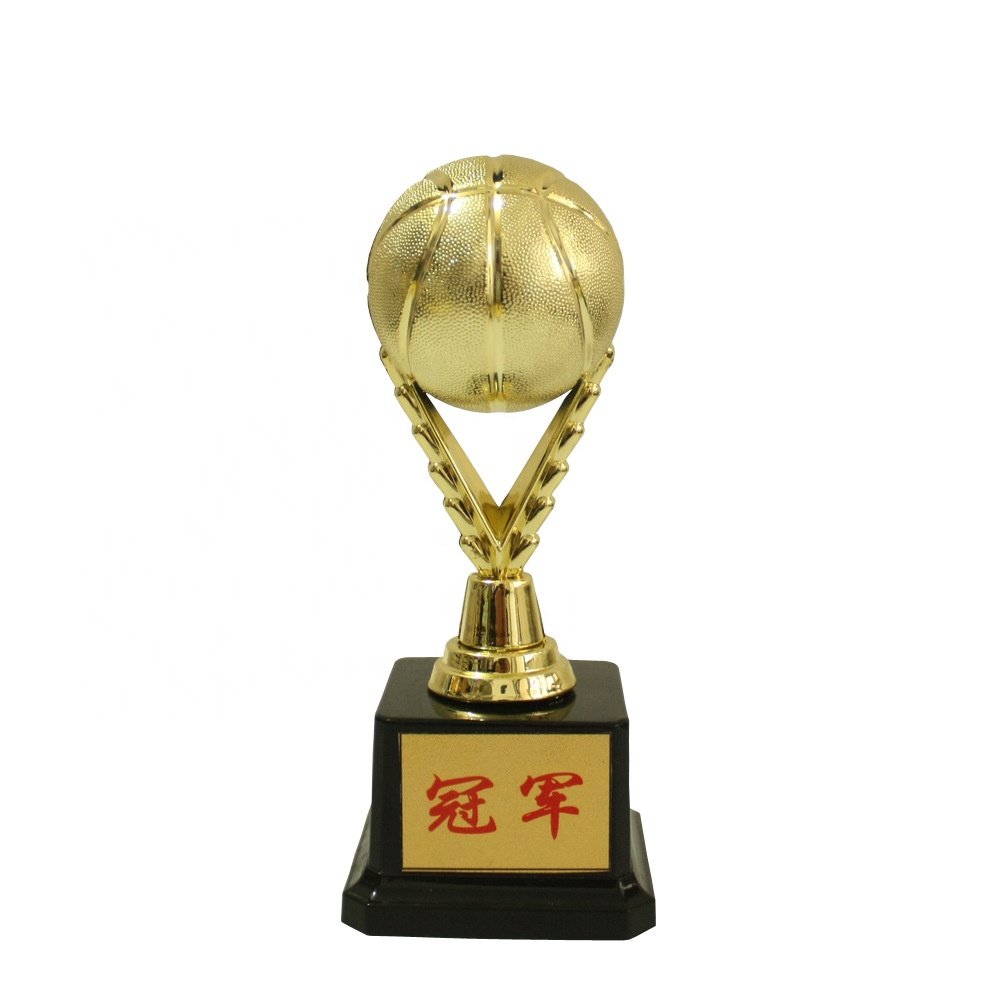 Golden souvenirs badminton shuttlecock award trophy