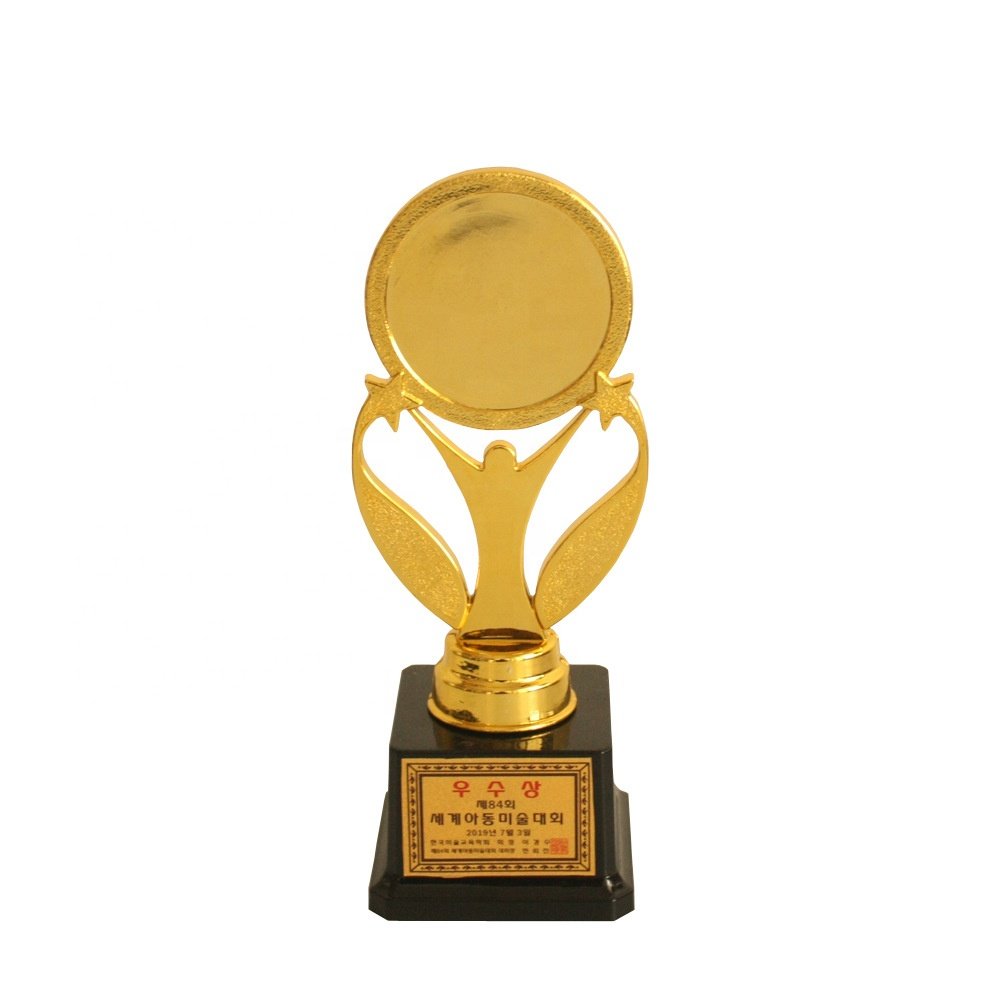 Golden souvenirs badminton shuttlecock award trophy