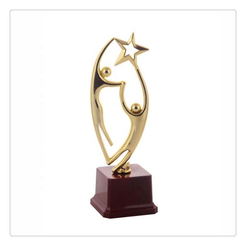 Golden souvenirs badminton shuttlecock award trophy