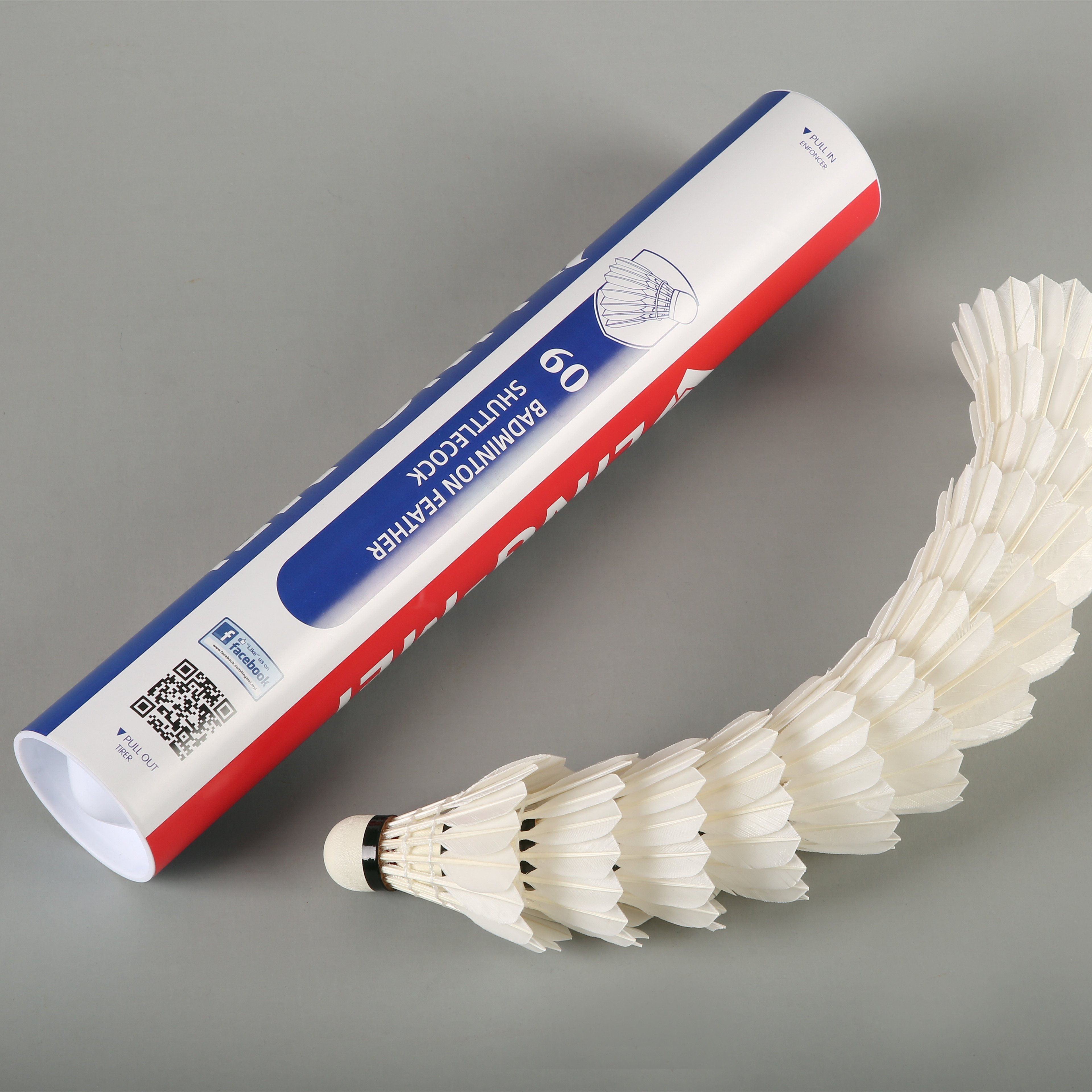 ling mei shuttlecock model 60 Goose feather badminton shuttlecock in good quality wholesale