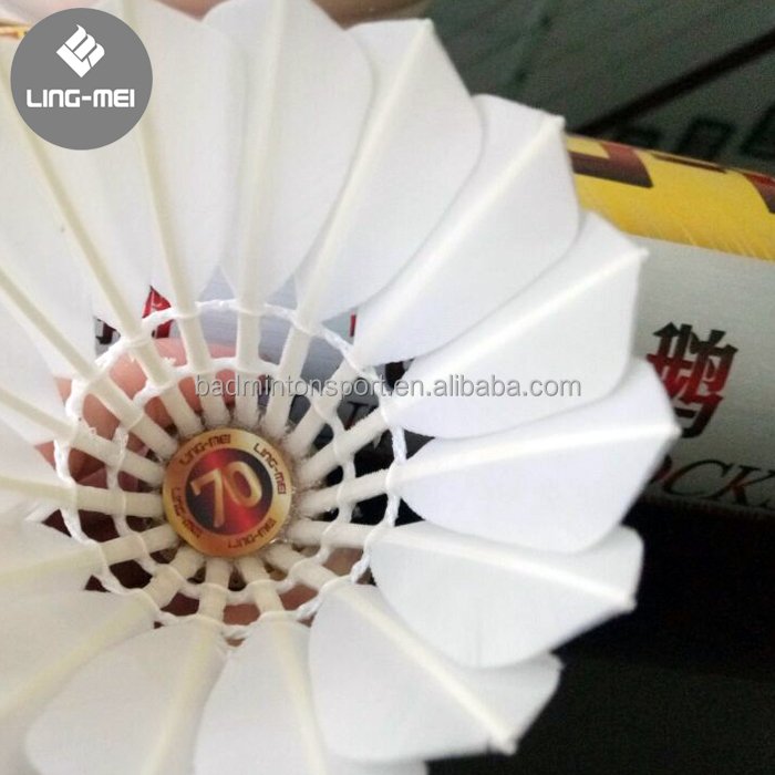 Lingmei Brand #70 Most Durable Goose Shuttlecock Feather Badminton