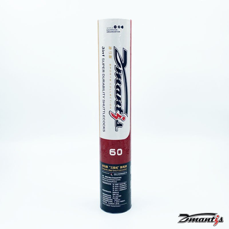 OEM Negotiable Wholesale Badminton Shuttlecocks Model D60 Dmantis High Quality Indoor Duck Feather Shuttlecock