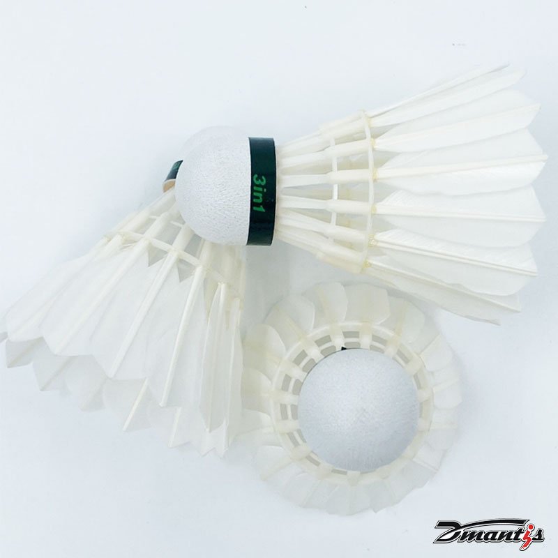 OEM Negotiable Wholesale Badminton Shuttlecocks Model D60 Dmantis High Quality Indoor Duck Feather Shuttlecock