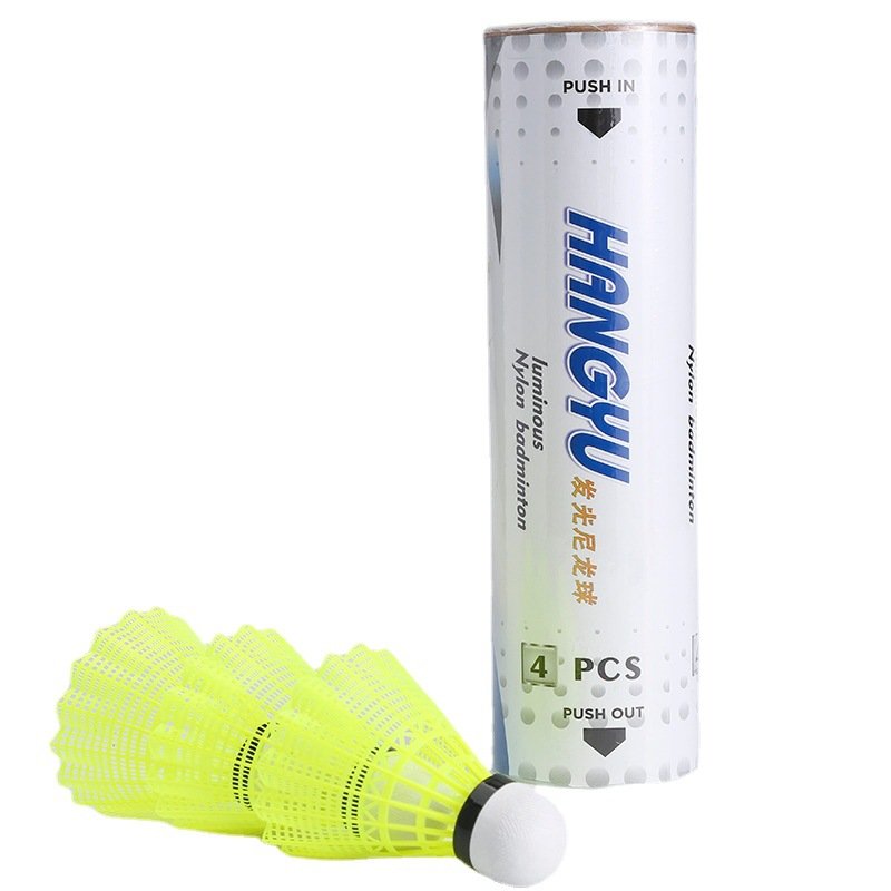 Luminous badminton 4 packs with light luminescent LED night fluorescent resistant badminton