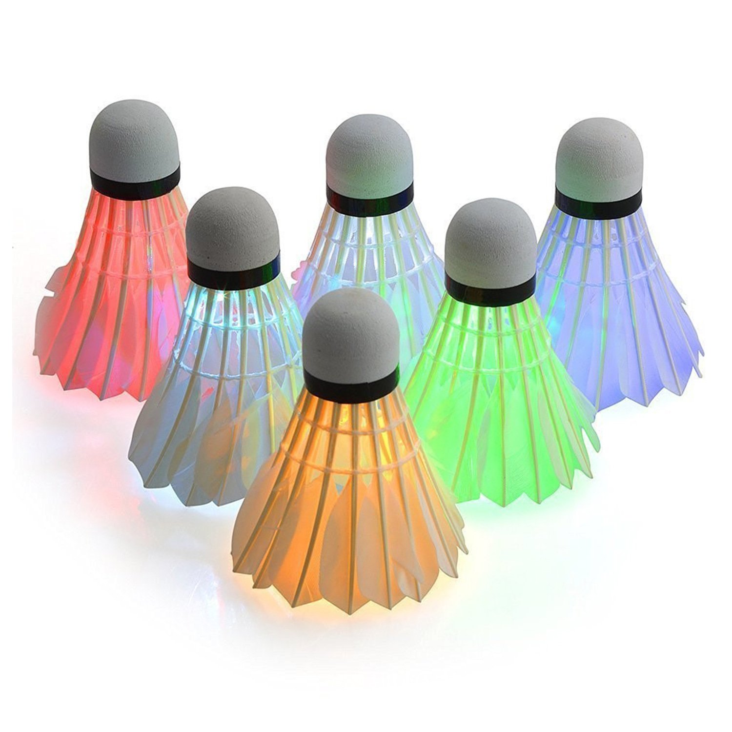 Luminous badminton 4 packs with light luminescent LED night fluorescent resistant badminton