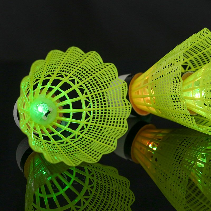 Luminous badminton 4 packs with light luminescent LED night fluorescent resistant badminton