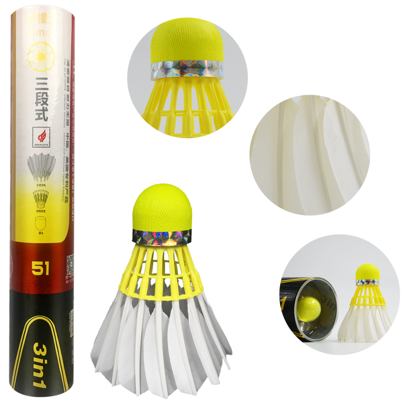 Dmantis D51 Fashionable Professional Class A Goose Feather Badminton Shuttlecocks Stable Durable Tournament Training Shuttlecock