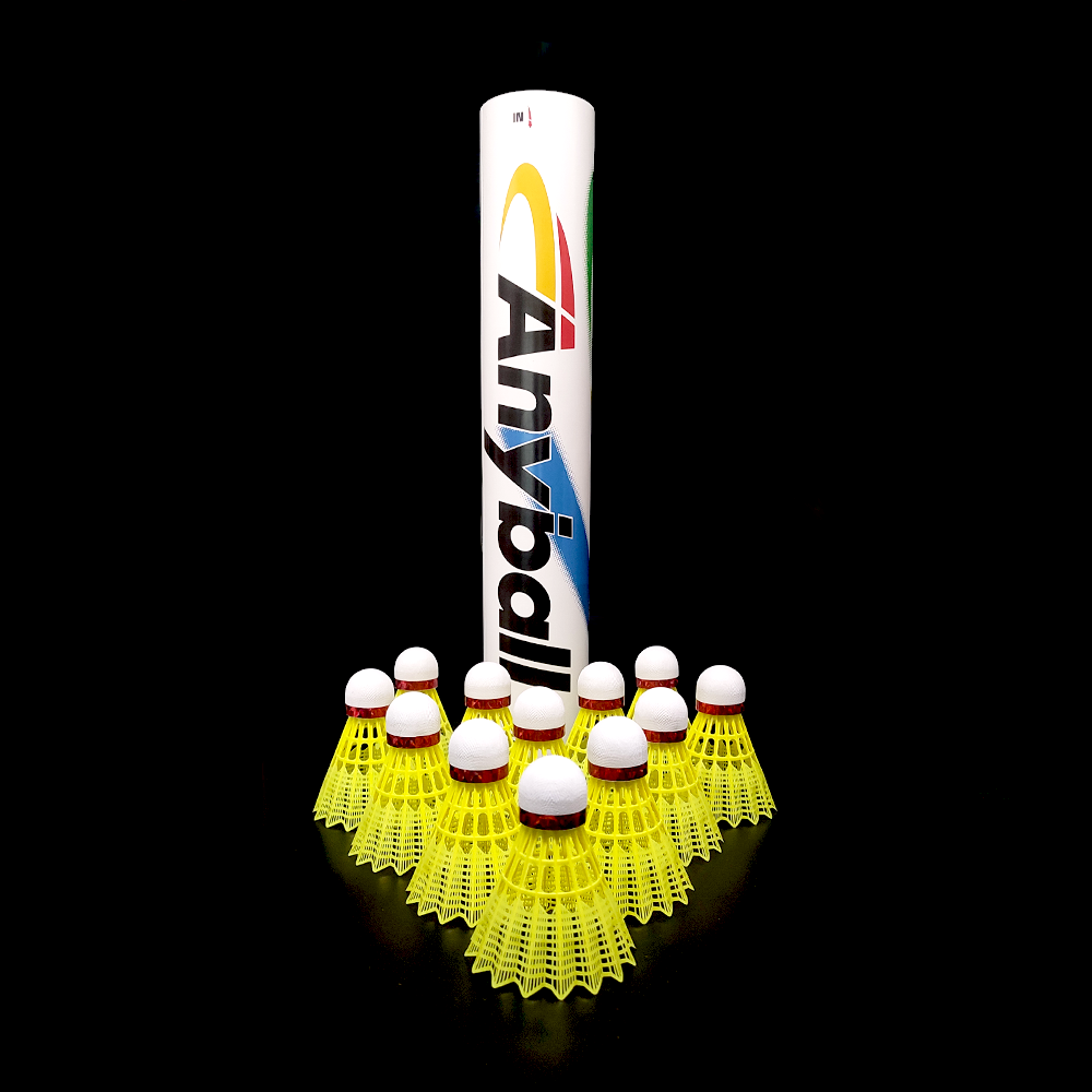 New pack 12 Pcs Nylon Badminton Shuttles Speed Training Balls Shuttlecock White and Yellow Stable and Sturdy for Outdoor Indoor
