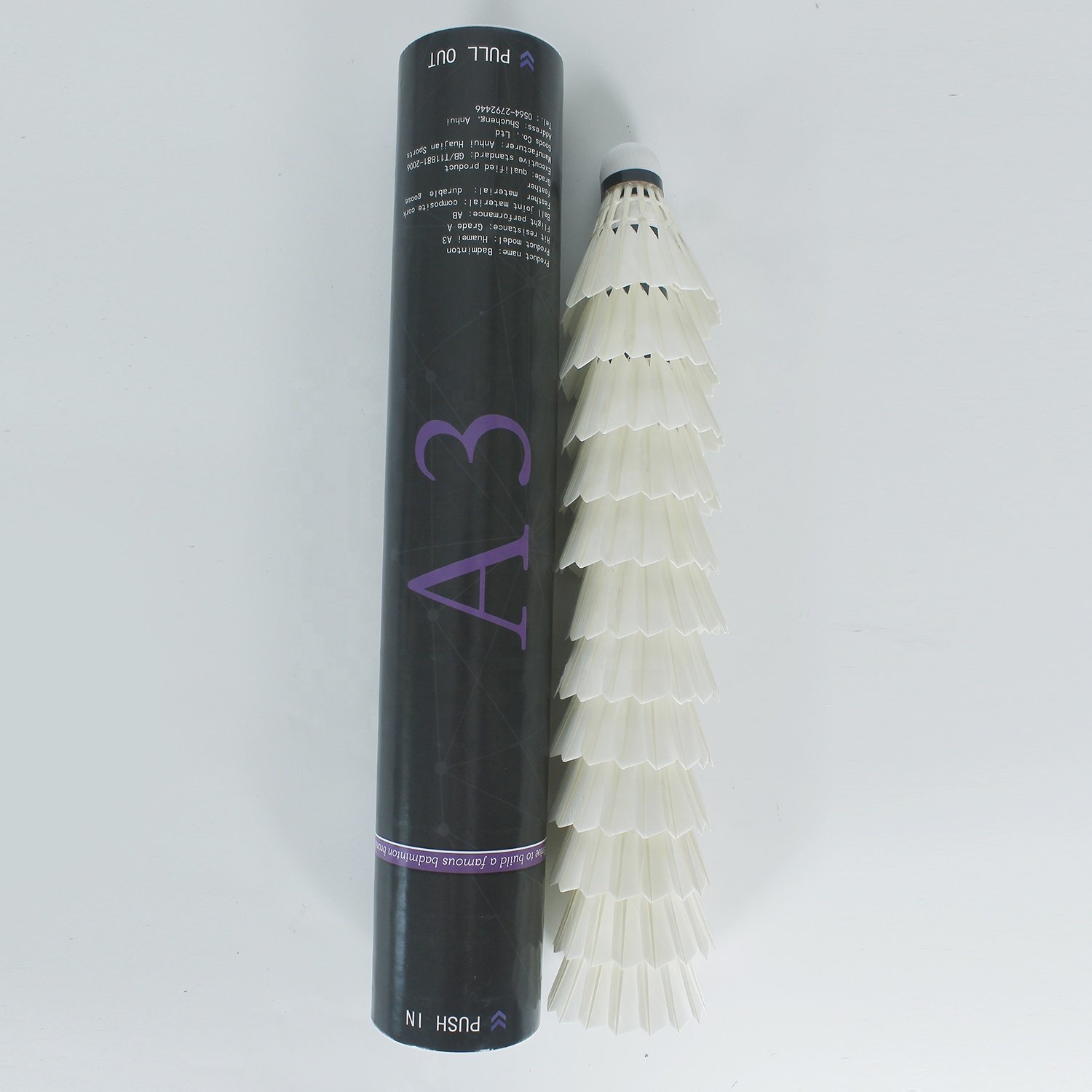 Super Cheap Durable Badminton Goose Feather Shuttlecocks With Composite Cork Head For Training
