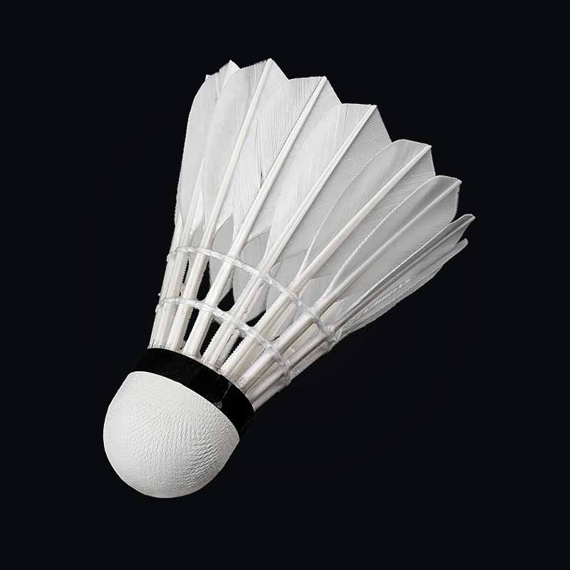 Full round Goose Feather Badminton Shuttlecocks Durable with Cork Head OEM Supported for Training