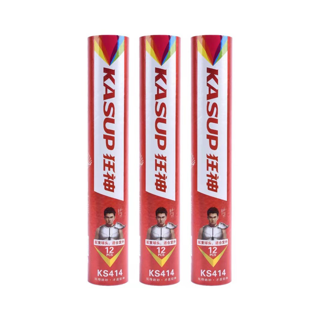 Factory direct sales of Chinese made KASUP 414 natural feather badminton for sale