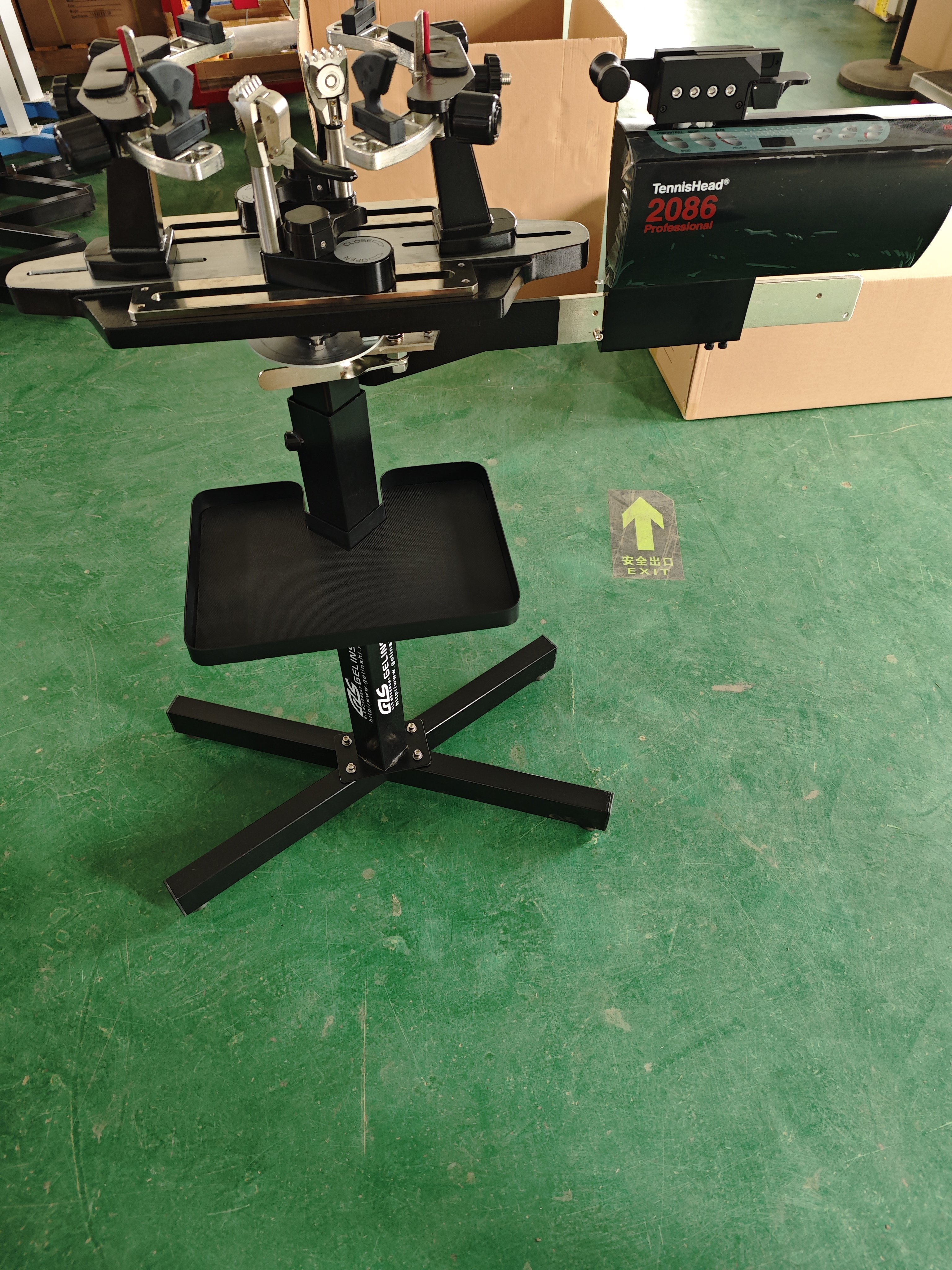 GLS-16406E automatic gravity release clamp tennis badminton shuttlecock stringing machine