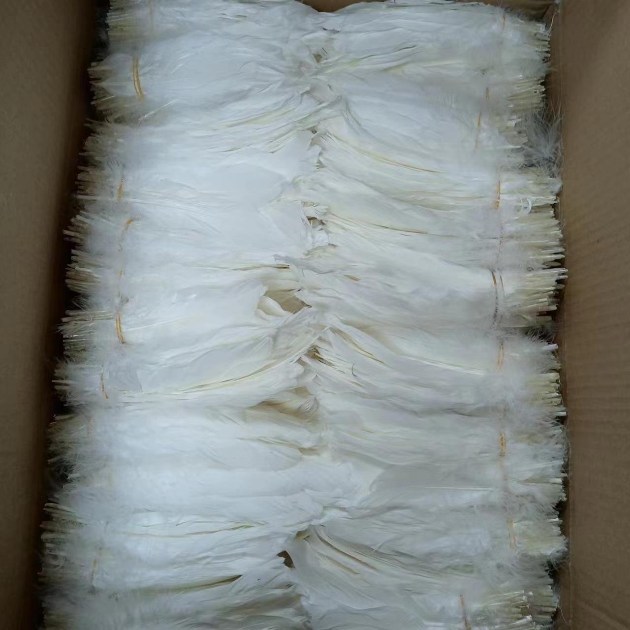 Cheap Natural 6-8'' Goose Feather bulk White decor feathers goose for badminton shuttlecock crafts angel wing cloth costume