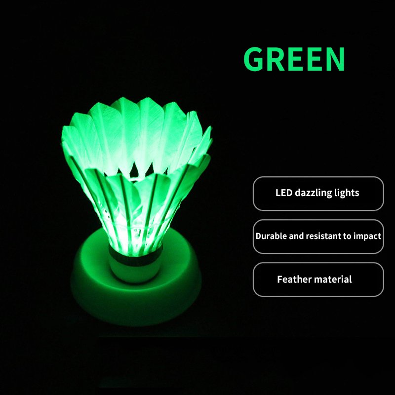 Luminous badminton with light luminescent LED night fluorescent resistant badminton
