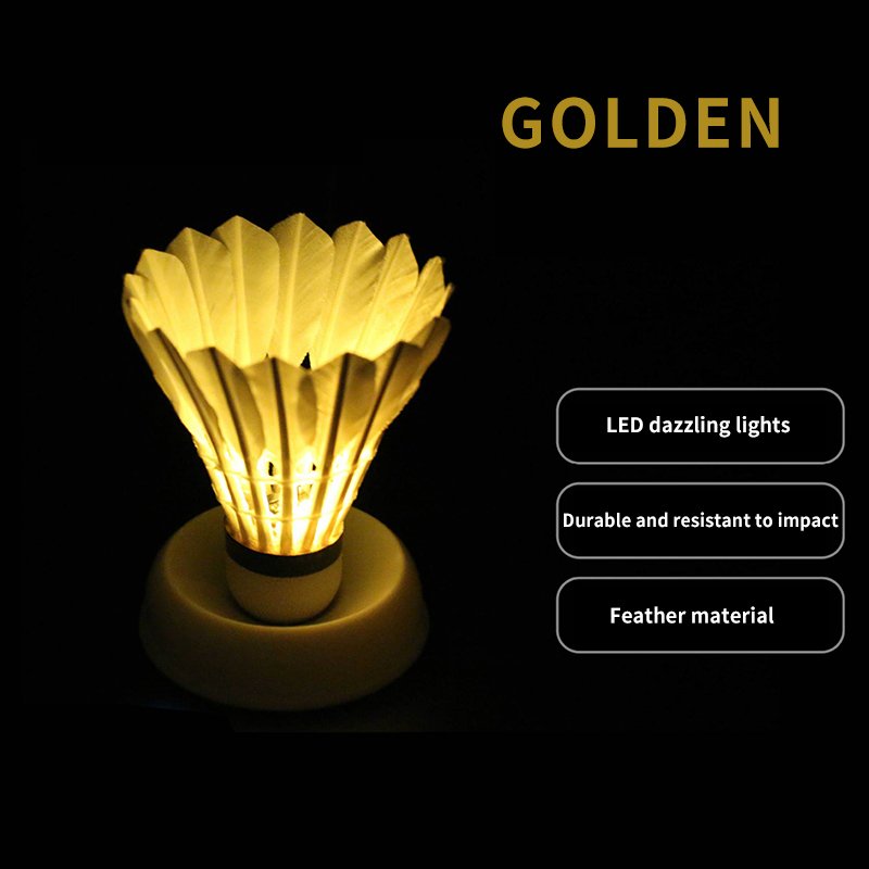 Luminous badminton with light luminescent LED night fluorescent resistant badminton
