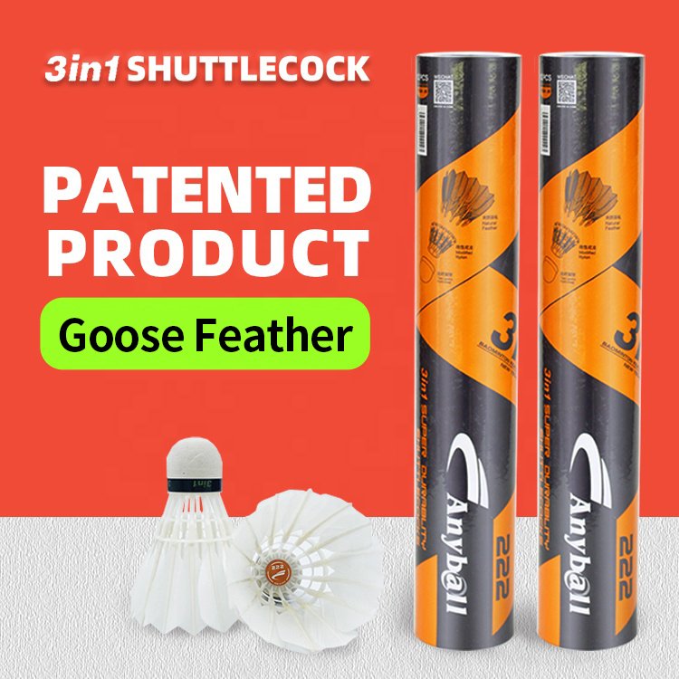 Dmantis 3in1 Factory Direct Sale Cheap Price Anyball brand PU cork Badminton Shuttlecock goose feather for sports training