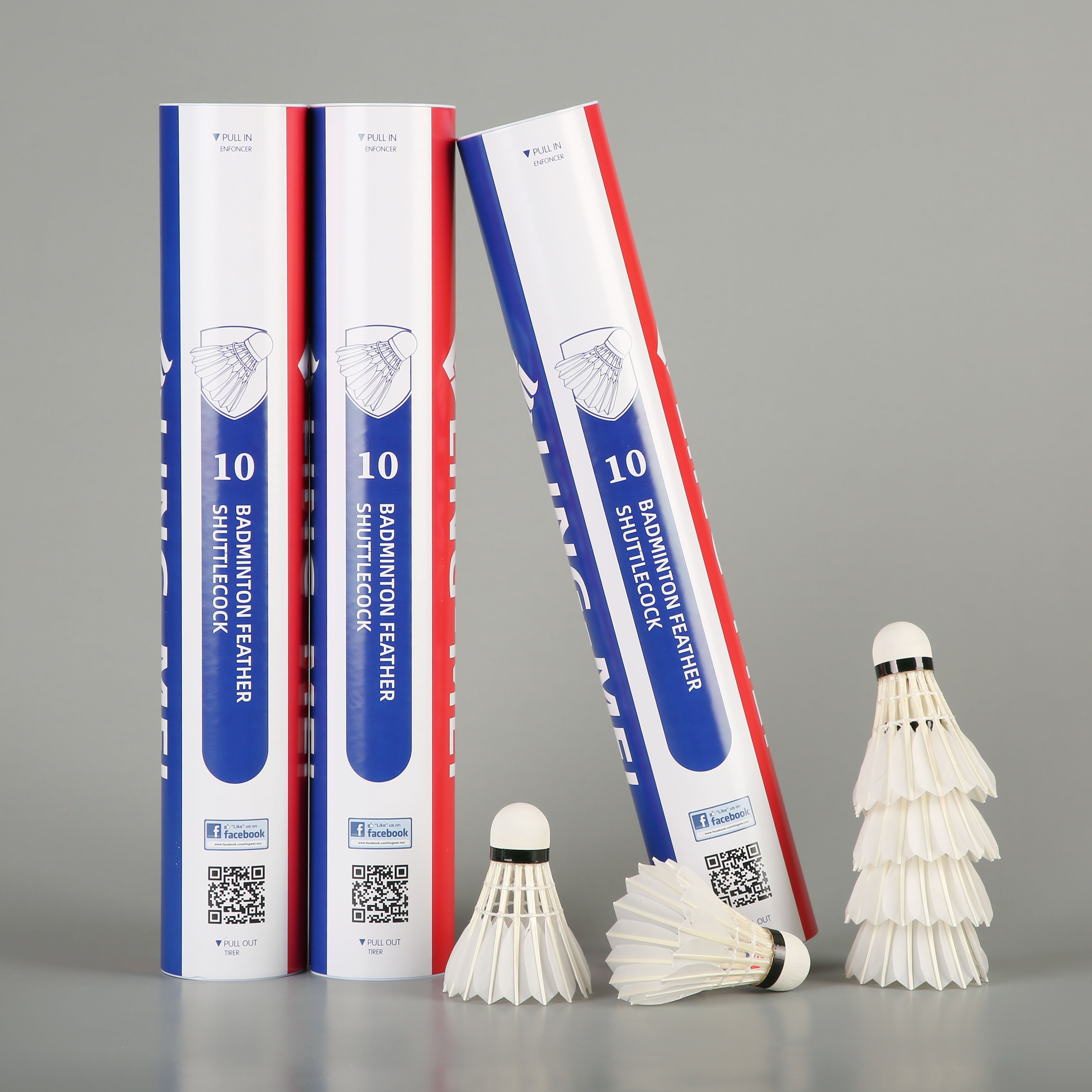 Lingmei brand 10 model badminton shuttlecock with high quality goose feather good for training