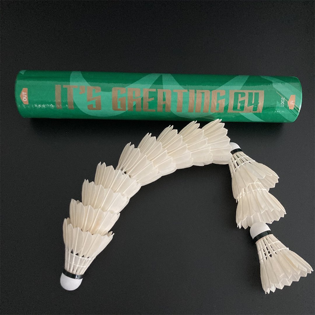 Aeroplane Badminton Goose Feather Badminton Shuttlecocks for Professional Tournament OEM Custom Made