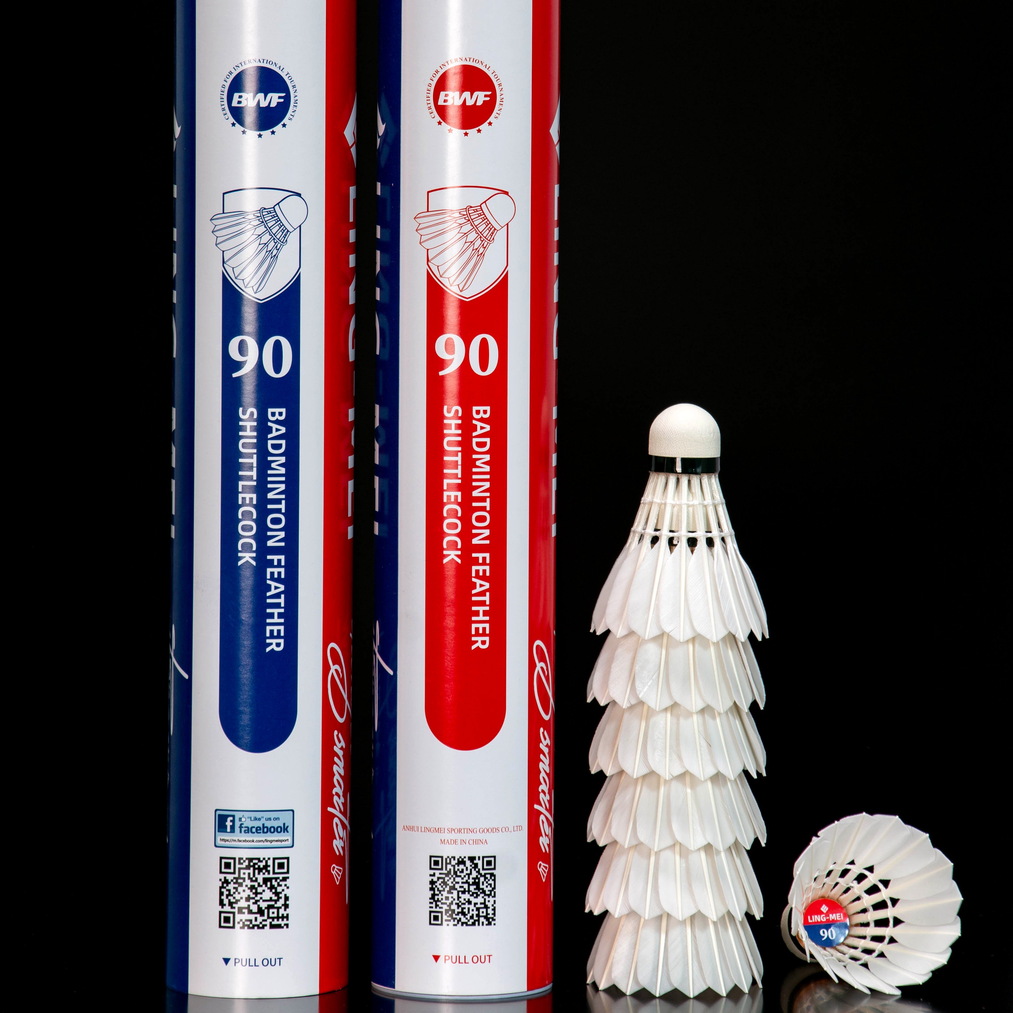 BWF lingmei 90 goose feather badminton shuttlecock wholesale
