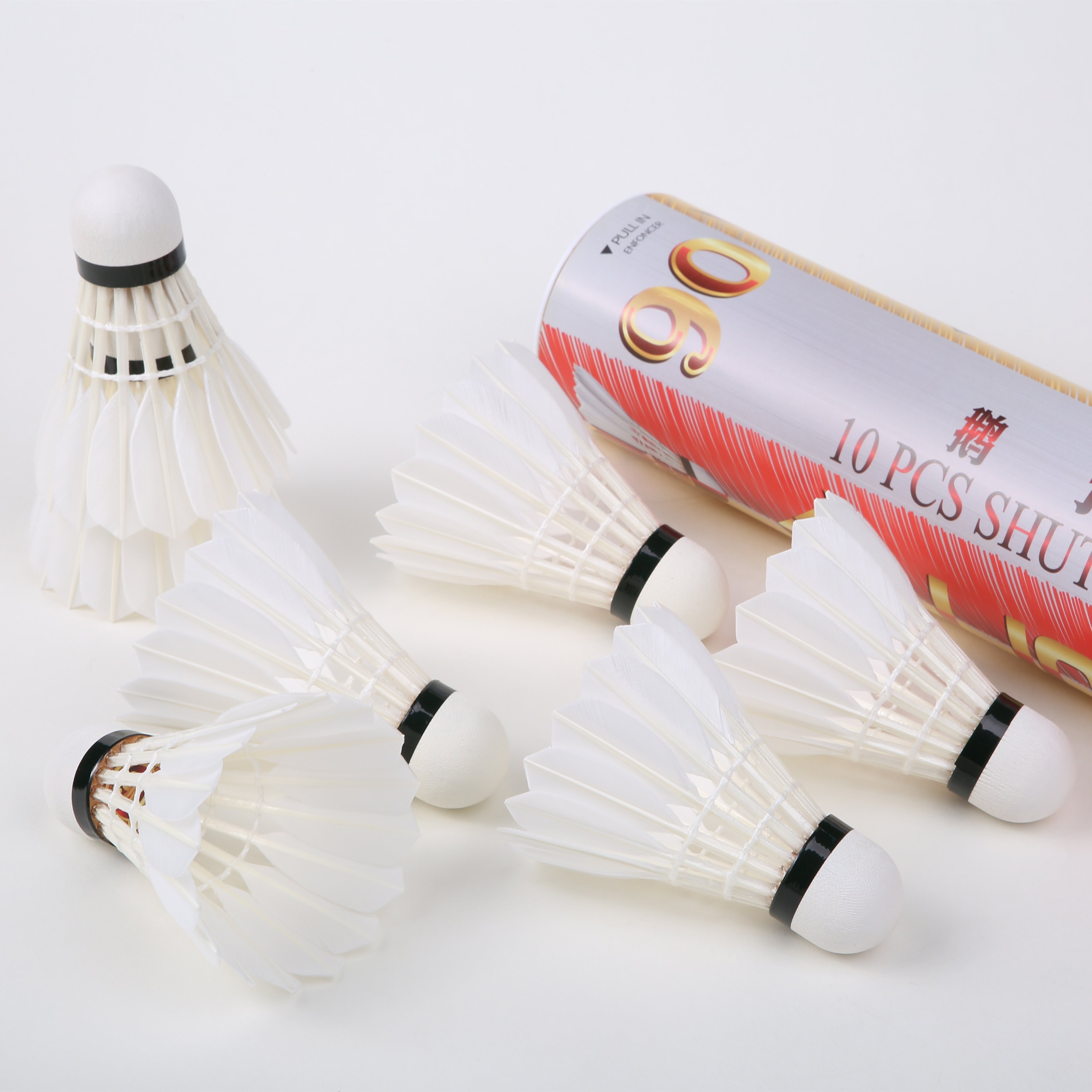 12 Pcs/Set Badminton Shuttlecocks Goose Feather Badminton Balls Outdoor Sports Accessories