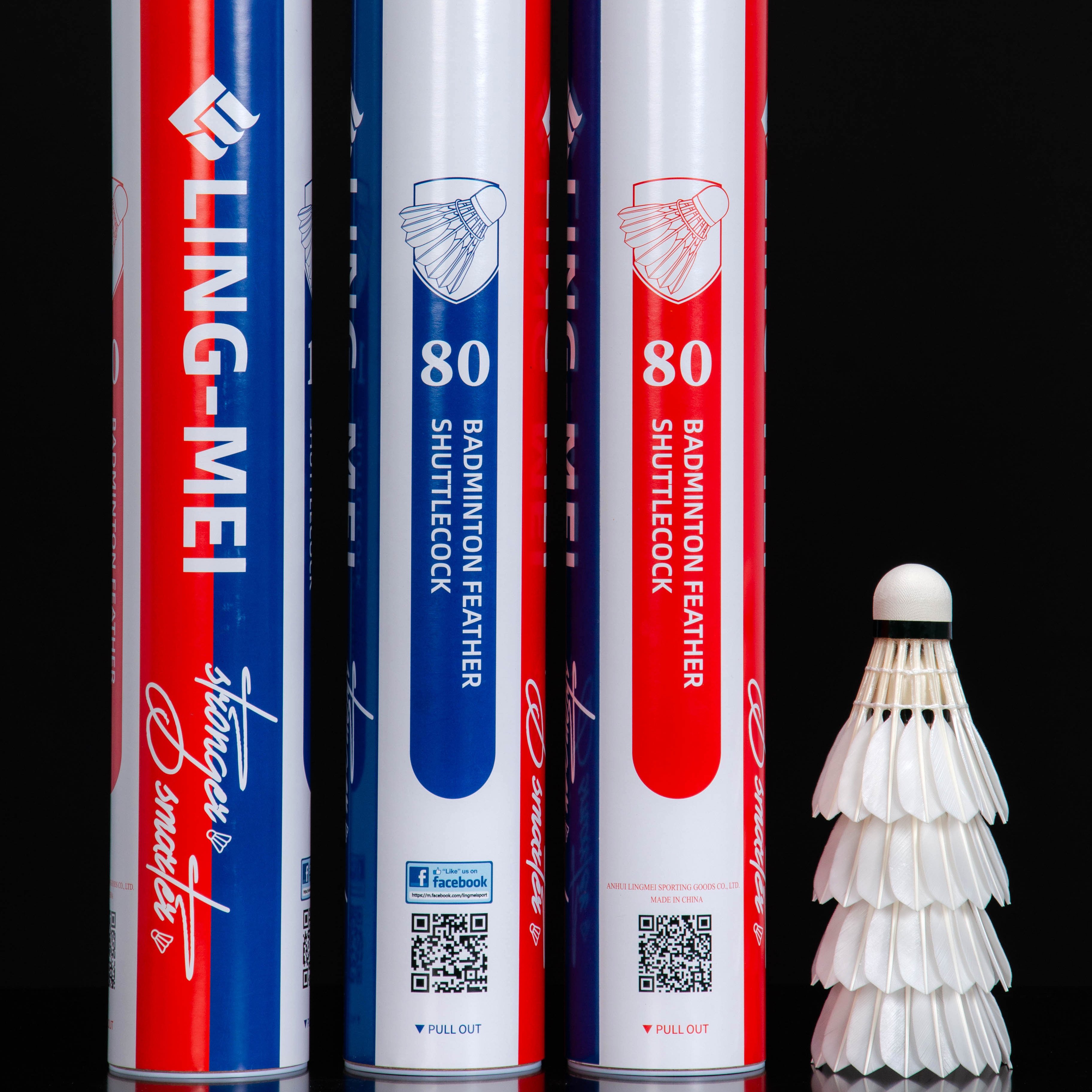 lingmei brand shuttlecock factory price lingmei 80 badminton feather shuttlecock