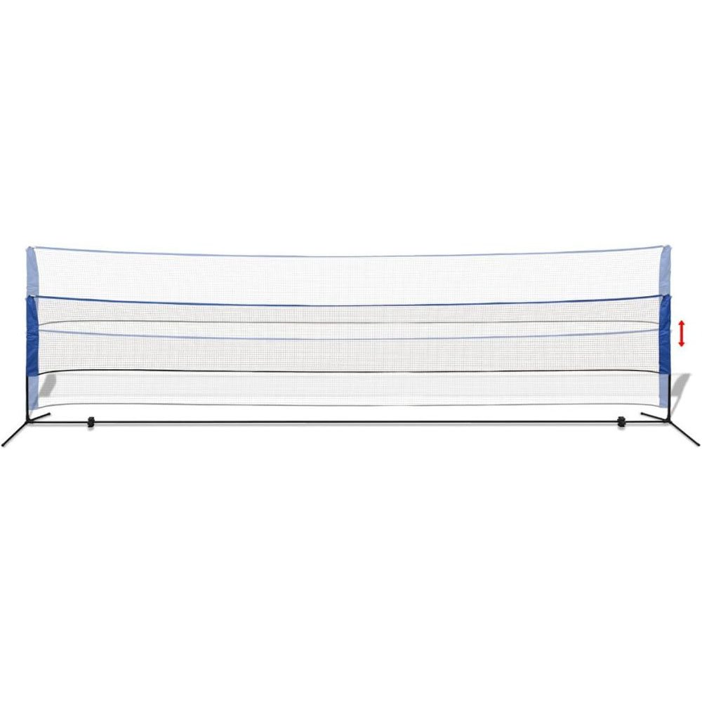 Badminton Net with Shuttlecocks 600 x 155 cm Height Adjustable Shuttlecock Net Metal Frame