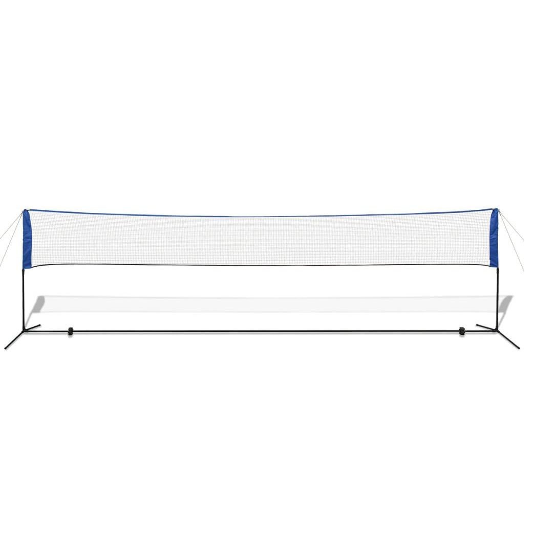 Badminton Net with Shuttlecocks 600 x 155 cm Height Adjustable Shuttlecock Net Metal Frame