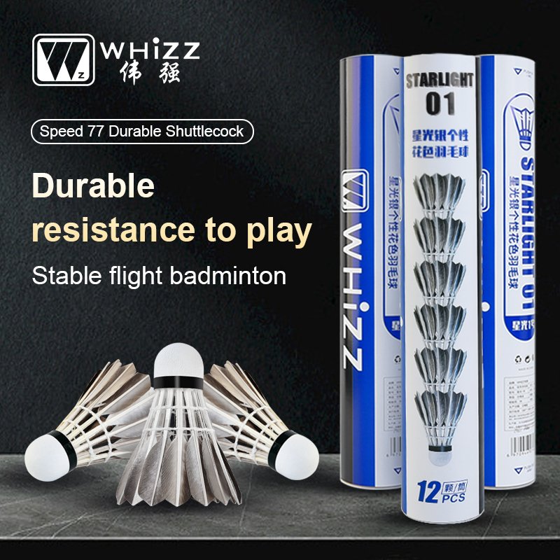 custom OEM badminton XG01 badminton goose feather shuttles light grey feather promotion badminton